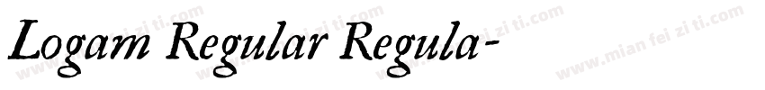 Logam Regular Regula字体转换